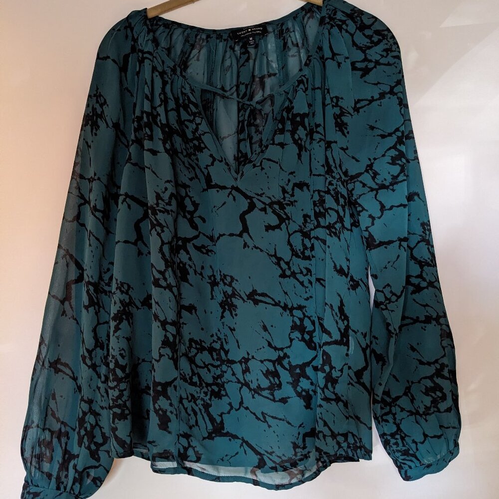Lucky Brand green/black marbled shirt (M)